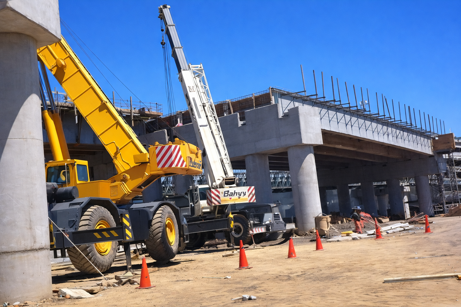 Trabajos de demolición y movimiento de materiales con maquinaria pesada